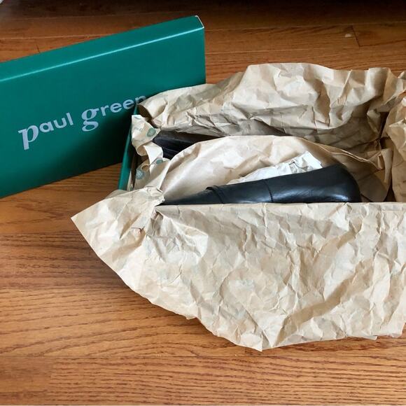 Paul Green Tahitian Pointed Toe Flat Black Leather Women’s Size 7.5 - Picture 5 of 12